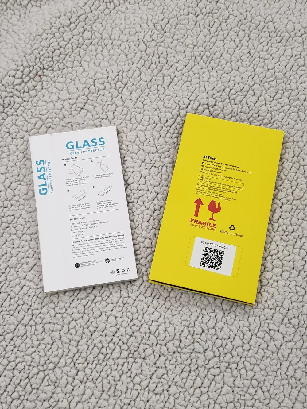 2 Tempered Glass Screen Protector for iPhone SE/5s/5 - Packaged